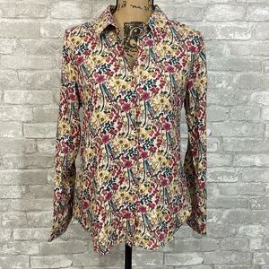 Big Dart Floral Button Down Shirt